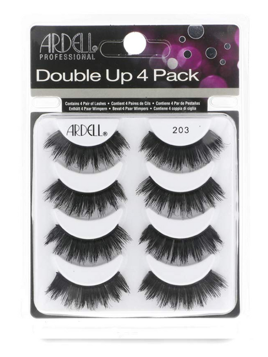 Ardell Double Up 4 Pack 203 Lashes - Black Packaging