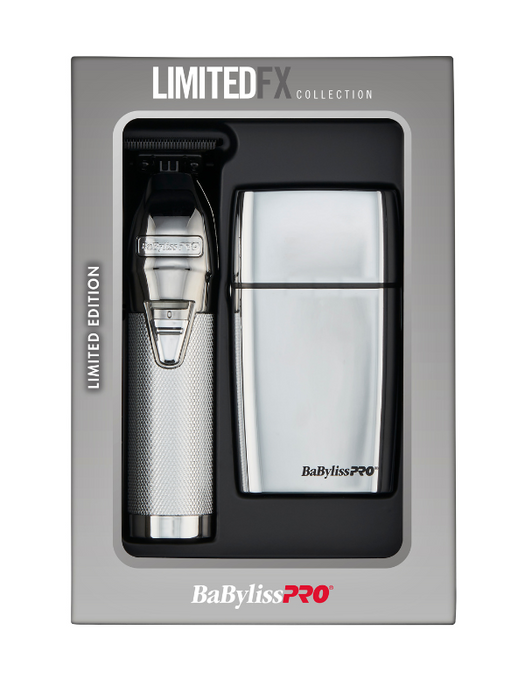 BaBylissPRO LimitedFX Silver Trimmer & Double Foil Shaver