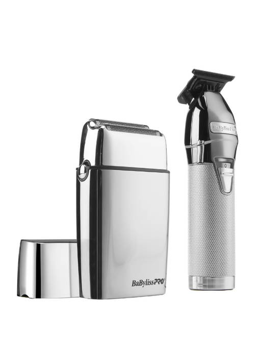 BaBylissPRO LimitedFX Silver Trimmer & Double Foil Shaver