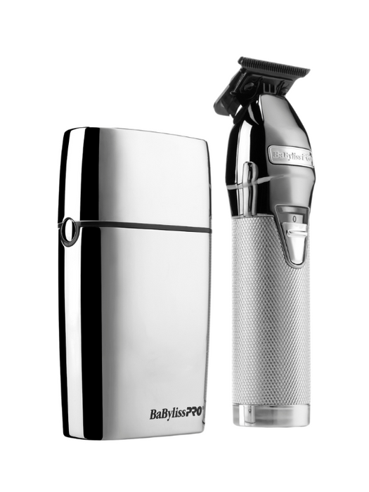 BaBylissPRO LimitedFX Silver Trimmer & Double Foil Shaver