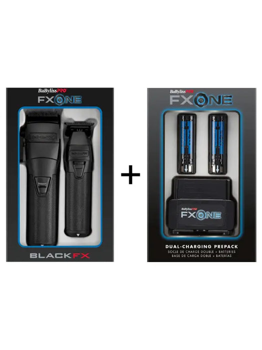 Babyliss FXONE Clipper + Trimmer Bundle w/ Dual Battery Charging Prepack