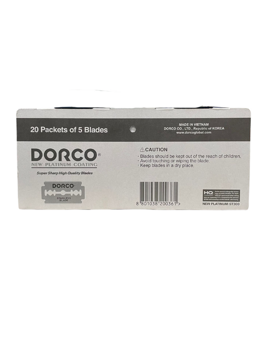 Dorco Razors Double Edge Blades (Blue) 100 CT