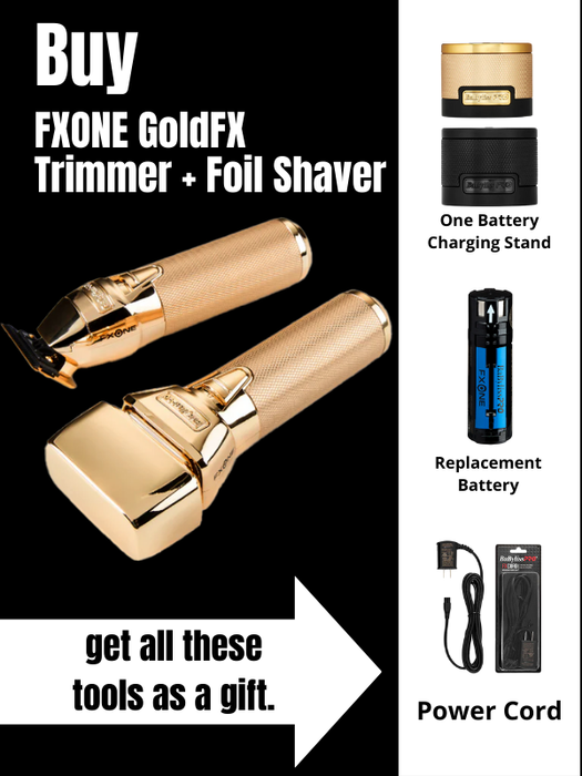 BabylissPRO FXONE GoldFX Trimmer + Foil Shaver - Professional Grooming