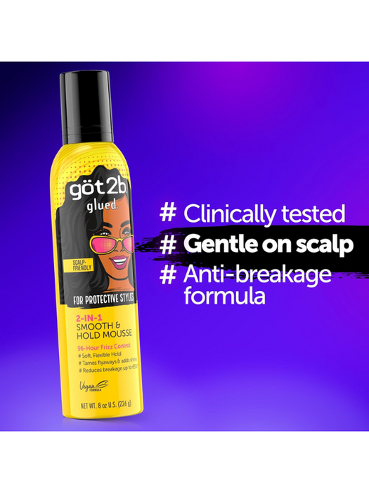 Got2b Glued Smooth & Hold Hair Mousse 8oz