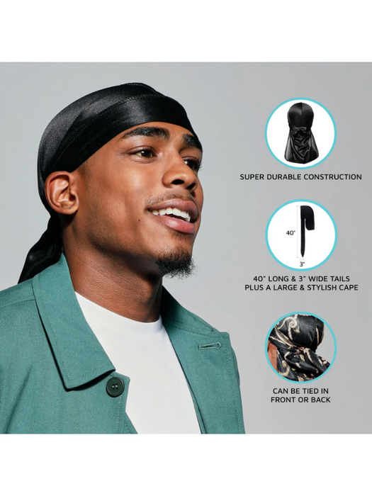 Kiss Colors & Care Silky Satin Power Wave Durag Information 