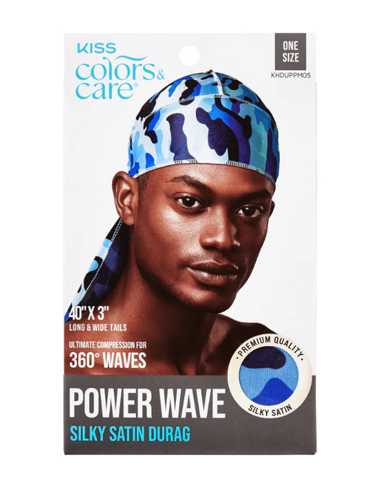 Kiss Colors & Care Silky Satin Power Wave Durag Packaging