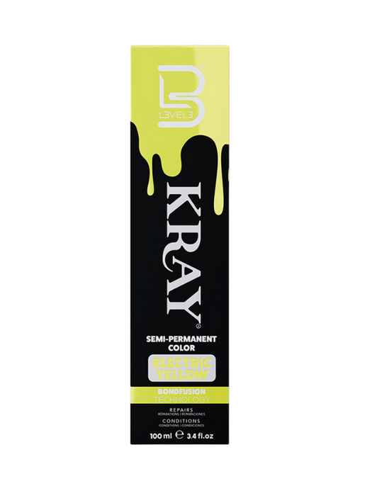 L3vel3 Kray Electric Yellow Semi Permanent Hair Color