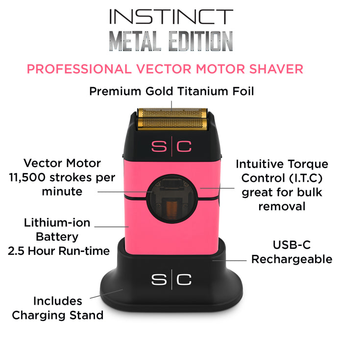 Stylecraft Pink Instinct Metal Foil Shaver Product Information