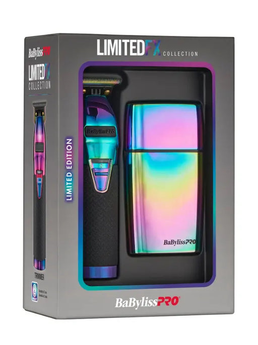 BaBylissPRO LimitedFX Iridescent Holiday Prepack - All Metal+ Trimmer & Double Foil Shaver 2