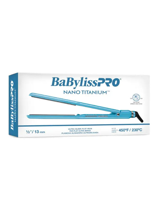 BaBylissPRO Nano Titanium 1/2" Ultra-Sleek Flat Iron