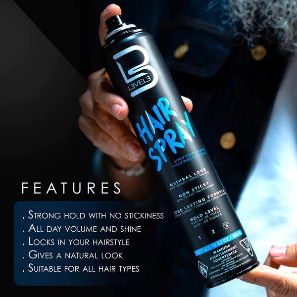 L3VEL3 Hair Styling Gel, Strong Hold & Shine