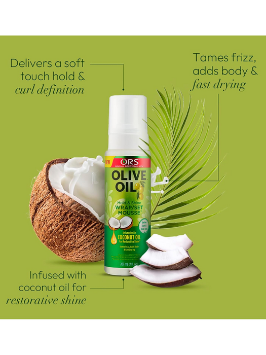 ORS Olive Oil Hold & Shine Wrap/Set Mousse