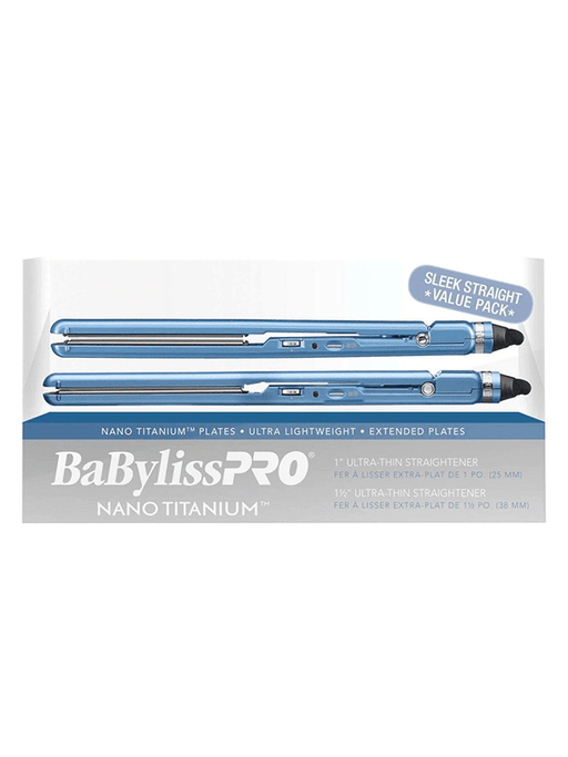 BaBylissPRO Nano Titanium Straightening Iron Value Pack 1" — Vip Barber Supply